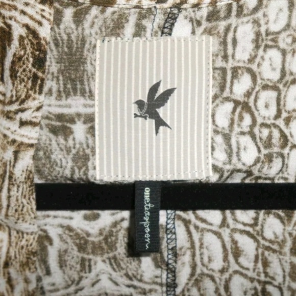 One Teaspoon Jacket Small Crocodile Print Rayon - Picture 3 of 7